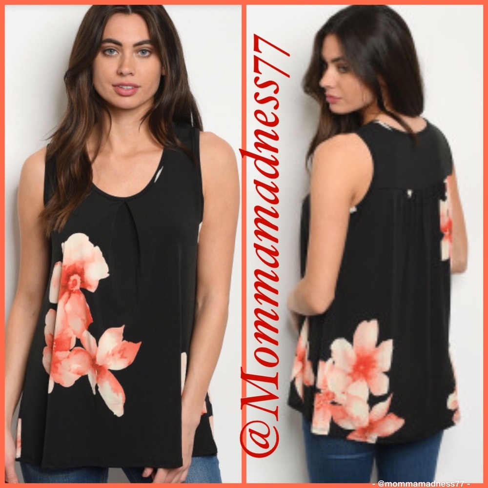 🦋5⭐️ spring sleeveless Floral tunic top